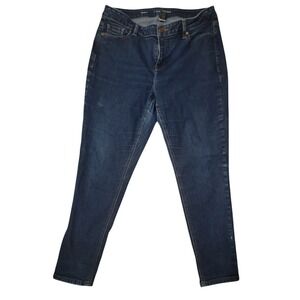 Lane Bryant Skinny Jeans Dark Wash Denim‎ Size 14S Short Plus Size